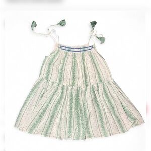 Easel White and Green Striped tank